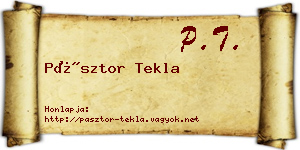 Pásztor Tekla névjegykártya
