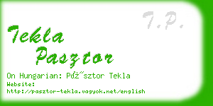 tekla pasztor business card